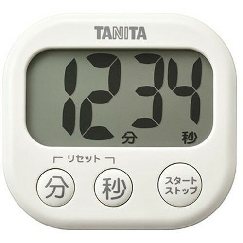 タニタ デジタルタイマー 抗菌でか見えタイマー アイボリー TD-429-IV キッチン雑...