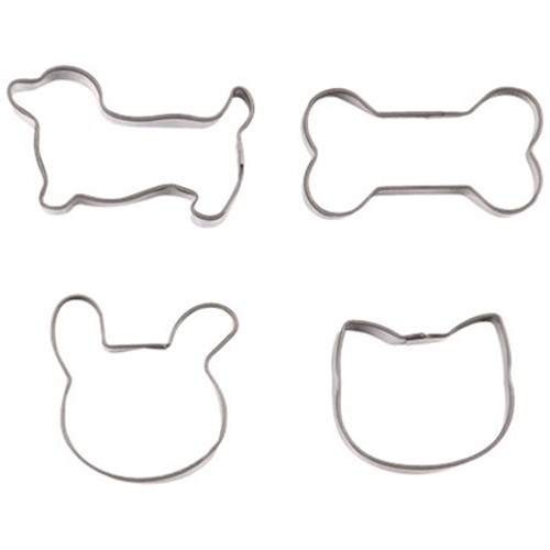 楽天リコメン堂ホームライフ館パール金属 ラフィネ ステンレス製クッキー抜き型4個セット ドック・ボーン・うさぎ・ねこ D-6151 キッチン家電（代引不可）