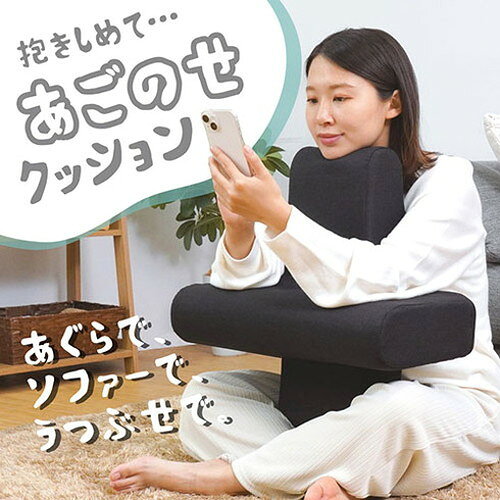 サンコー 抱きしめて あごのせクッション あぐらで・ソファーで・うつぶせで楽々 AGNS24HBK(代引不可)【送料無料】 [2]
