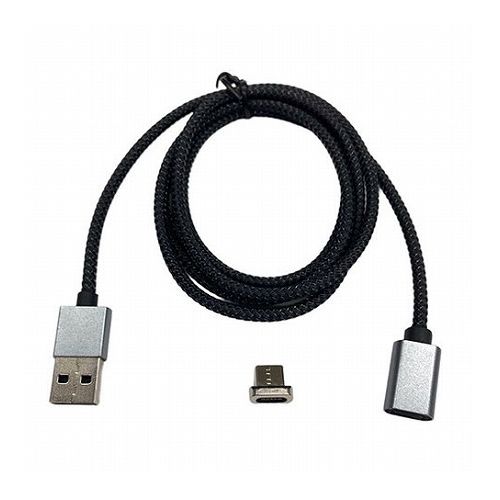 【5本セット】 HIDISC マグネット充電ケーブル Type-A to Type-C ブラック HD-MGACC1BKX5(代引不可)【送料無料】