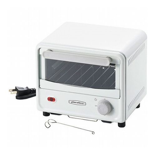 Vertical Type Toasters - ピアコローレ ミニオーブントースター ホワイト 20.5×19.5×17.5cm C6116589(代引不可)