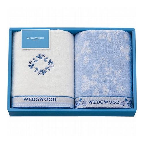 ウェッジウッド ワイルドストロベリーブルー フェイスタオル2P 34×75cm L9011534(代引不可)