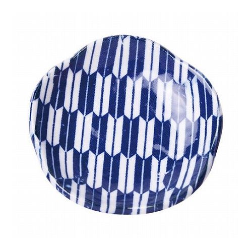 ヤマコー てまひま工房 プチ風水・盛塩小皿 花型 藍 矢羽根 yamaco78456(代引不可)