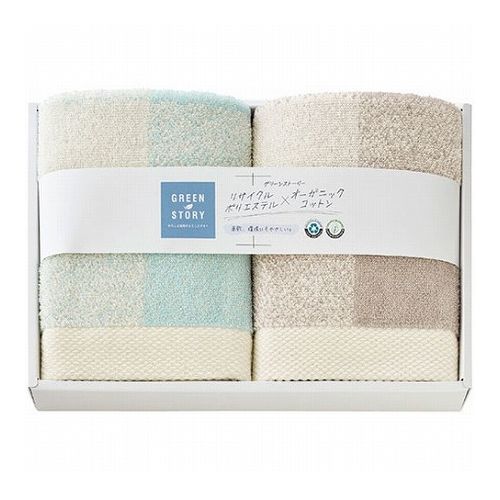 グリーンストーリー フェイスタオル2P 34×78cm C6072556(代引不可)