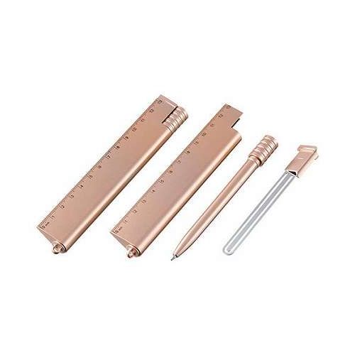 【10個セット】 3in1 定規 ボールペン、クリップが内蔵された便利な3in1定規 5147 22550309X10