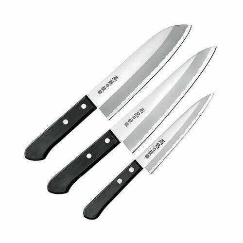 よこやま 燕熟の技 三徳包丁165mm&牛刀包丁180mm&ペティナイフ135mm サビにくくお手入れのしやすいステ..