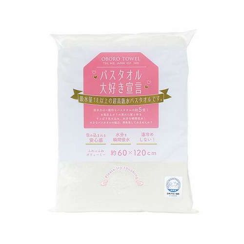 【商品詳細】人が心地よいと感じる理想の柔らかさにこだわった、超高吸水バスタオルに仕上げました。大きくてふわふわのバスタオルに包み込まれる瞬間が大好きなバスタオルファンのためのバスタオルです。おぼろ独自の晒し技術(特許申請済)によって、ボリューム感と軽量感、吸水性を実現。【仕様】・組成:綿100%(甘撚りコーマ糸使用)・エコテックス スタンダード100　クラス認証・サイズ:約60×120cm・日本製・他の製品と一緒に洗濯しないでください。・蛍光漂白剤が入った洗剤は使用しないでください。・塩素系洗剤・漂白剤は使用しないでください。・タンブラー乾燥はしないでください。・初めのうちは多少色落ちや毛羽落ちすることがあります。・柔軟剤の使用は、毛羽落ちの原因となりますのでご注意ください。【特長】高吸水、超高吸水、バスタオル、ふわふわ、柔らかい、国産、日本製、高級【送料について】北海道、沖縄、離島は送料を頂きます。