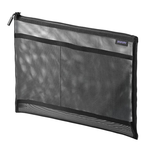サンワサプライ マルチメッシュケース 295×10×225mm ブラック IN-MS4BK(代引不可)