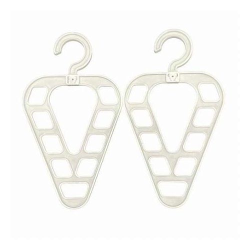 Hanger - 【2P×10セット】 富士商 省スペースV型ハンガー2P 9本のハンガーをキレイに掛けて収納スッキリ 縦のスペースを有効活用 ホワイト F21844X10(代引不可)【送料無料】