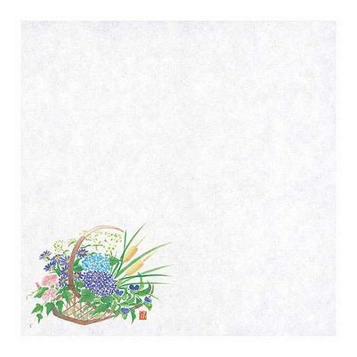 【100枚入×5セット】 ヤマコー 用美 業務用 4寸花摘み篭耐油天紙 4寸 夏 yamaco65553X5(代引不可)【送料無料】