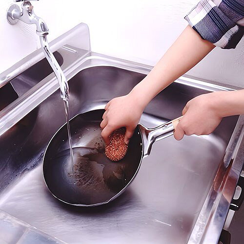 【6P×5セット】 富士商 純銅製タワシ Φ9×2cm 銅イオンの働きで雑菌の繁殖を防ぐ F4389X5(代引不可)【送料無料】