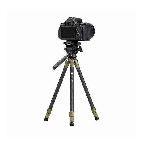 CAYER カイヤー コンパクトカーボン三脚 CH10LS1 3段 脚径16mm グリーン VCAYER-CH...