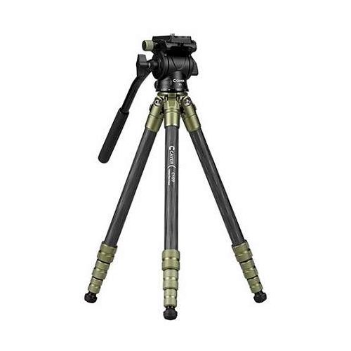 CAYER カイヤー コンパクトカーボン三脚 CH20S1 4段 脚径19mm グリーン VCAYER-CH20S1GN(代引不可)【送料無料】