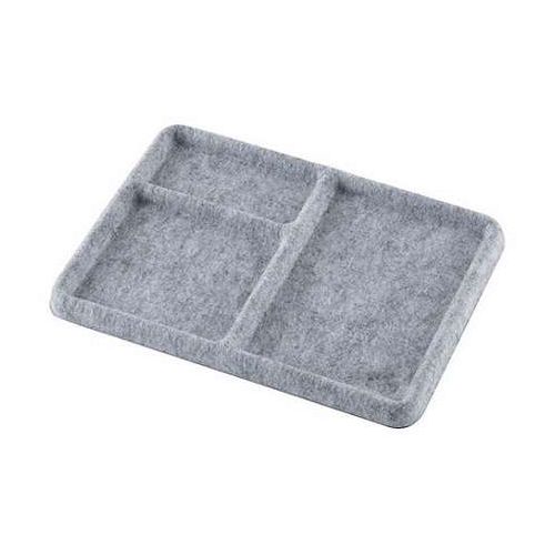 ナカバヤシ Cloud-Felt 小物トレーS デスクや玄関の小物をまとめて見せる収納に ライトグレー SZC-GDP20LGY