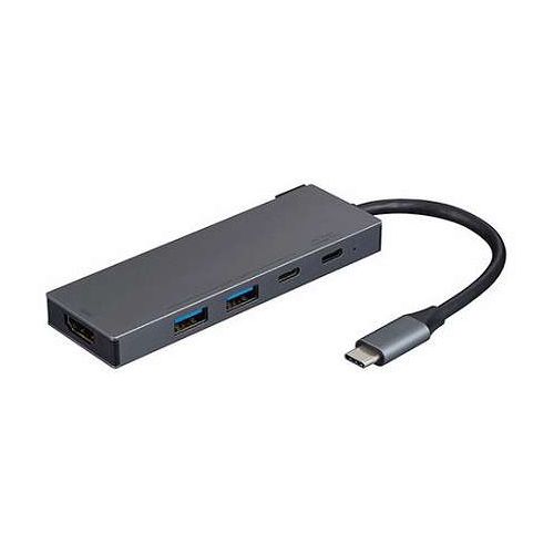 5つの機能が1つにまとまる薄さ1cmスリムボディ4K60Hz対応コネクタを本体に固定出来るケーブルホルダー付きパワーデリバリー100Wに対応●本体寸法/本体重量:W108×D34×H11mm/約48g●ケーブル長:約10cm●USB規格:Ver.3.2Gen1(3.1Gen1/3.0)/2.0インターフェースアップストリーム(PC側):Type-Cコネクタダウンストリーム(接続機器側):Type-Aポート×2(3.2Gen1)Type-Cポート×1(3.2Gen1)※1Type-Cポート×1PD充電専用●対応機種:Type-C塔載機器●対応OS:Windows11、10/macOS10.15以降/ChromeOSiPadOS16以降(Type-C搭載機器)、iOS17以降(Type-C搭載機器)●電圧/最大供給電流:5V/720mA●最大転送速度:5Gbps(理論値USB3.2Gen1ポート)●PD最大電力:100W●電源:バスパワー●映像出力:HDMI(タイプA19pin)ポート×1●対応解像度:最大4K/60Hz/HDCP:1.4/2.2対応●付属品:取扱説明書●保証期間:初期不良対応●生産国:中国※PCのType-CポートがPD充電、映像出力機能に対応していない場合、本製品を接続してもPD充電、映像出力できません。※本製品のType-CポートはAltanativemodeに対応していません。※全ての機器での動作を保証するものではありません。【送料について】北海道、沖縄、離島は送料を頂きます。