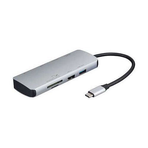 8つの機能が1つにまとまる4K60Hz対応コネクタを本体に収納出来るので持ち運びに便利。パワーデリバリー100Wに対応●本体寸法/本体重量:W121×D43×H17mm/約67g●ケーブル長:約15cm●USB規格:Ver.3.2Gen1(3.1Gen1/3.0)/2.0●インターフェース:アップストリーム(PC側):Type-Cコネクタダウンストリーム(接続機器側):Type-Aポート×1(3.2Gen1)Type-Cポート×1(3.2Gen1)※1Type-Aポート×2(2.0)Type-Cポート×1PD充電専用●対応機種:Type-C塔載機器●対応OS:Windows11、10/macOS10.15以降/ChromeOSiPadOS16以降(Type-C搭載機器)、iOS17以降(Type-C搭載機器)●電圧/最大供給電流:5V/720mA●最大転送速度:5Gbps(理論値USB3.2Gen1ポート)●PD最大電力:100W※2●電源:バスパワー●映像出力:コネクタ:HDMI(タイプA19pin)ポート×1対応解像度:最大4K/60HzHDCP:1.4/2.2対応●カードリーダー:SDXC,SDHC,microSDXC,microSDHCスピードクラス:〜Class10●LAN規格:IEEE802.3i(10BASE-T)/IEEE802.3u(100BASE-TX)/IEEE802.3ab(1000BASE-T)/IEEE802.3az(EEE)●LAN通信速度:10/100/1000Mbps(理論値)●LANコネクタ形状RJ-45(AutoMDI/MDI-X)×1ポート、Auto-Negotiation対応●適合LANケーブル:カテゴリー5e以上のLANケーブル(1000BASE-T)、カテゴリー5以上のLANケーブル(100BASE-TX)●付属品:取扱説明書●保証期間:初期不良対応●生産国:中国※PCのType-CポートがPD充電、映像出力機能に対応していない場合、本製品を接続してもPD充電、映像出力できません。※本製品のType-CポートはAltanativemodeに対応していません。※全ての機器での動作を保証するものではありません。【送料について】北海道、沖縄、離島は送料を頂きます。