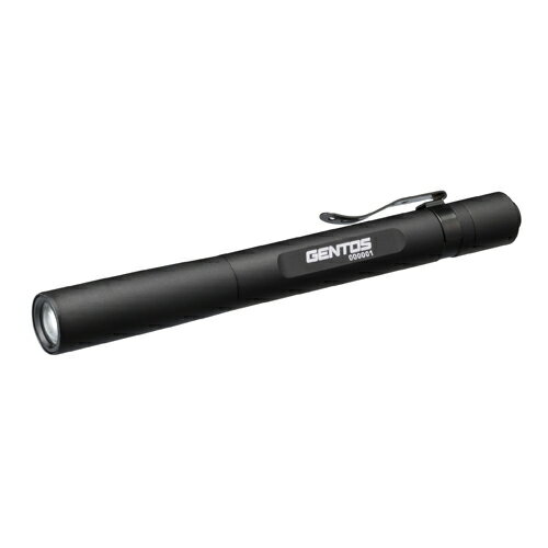 ジェントス初の5年保証 フォーカス機能搭載LEDペンライト・フォーカス機能搭載LEDペンライト　　・明るさ18ルーメン　・点灯時間8時間・IP66 ・2m落下耐久●サイズ:φ16.2×142.4●重量: 60g●電源:単4形アルカリ電池×2本●付属品:ストラップ、テスト用電池●保証期間:5年(要ユーザー登録)●生産国:中国●パッケージサイズ: 51×171×36【代引きについて】こちらの商品は、代引きでの出荷は受け付けておりません。【送料について】北海道、沖縄、離島は送料を頂きます。