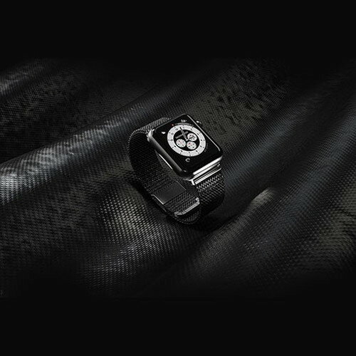 miak CLIP MESH BAND for Apple Watch 41 40 38mm ブラック SMAMA-W3840BK(代引不可)【メール便配送】【送料無料】