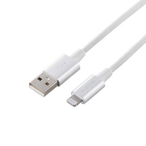 エレコム Lightningケーブル/準高耐久/アルミコネクタ/1.0m/シルバー MPA-UALPS10SV(代引不可)【メール便配送】【送料無料】 エレコム Lightningケーブル/準高耐久/アルミコネクタ/1.0m/シルバー MPA-UALPS10SV(代引不可)【メール便配送】【送料無料】