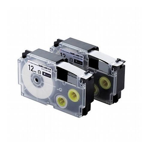 エレコム ネームランド用互換テープ/白/黒文字/8m/12mm幅/2個パック CTC-CXR12WE-2P(代引不可) エレコム ネームランド用互換テープ/白/黒文字/8m/12mm幅/2個パック CTC-CXR12WE-2P(代引不可)
