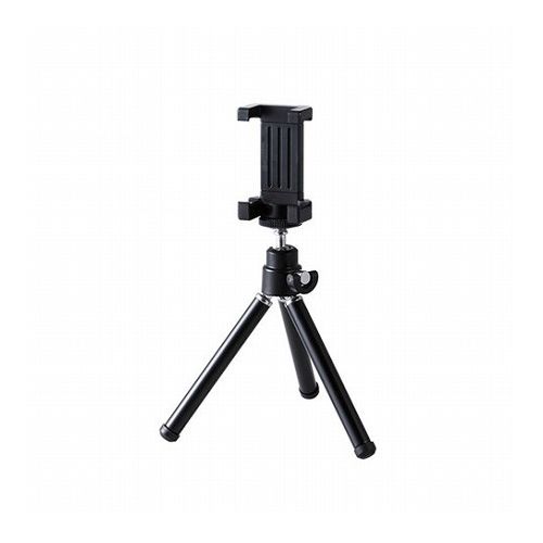 エレコム スマートフォン用 コンパクト三脚 2段伸縮タイプ ブラック P-STALBK(代引不可)