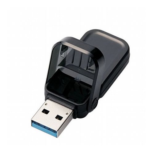 エレコム USBメモリー USB3.1(Gen1)対応 フリップキャップ式 32GB ブラック MF-FCU3032GBK(代引不可)