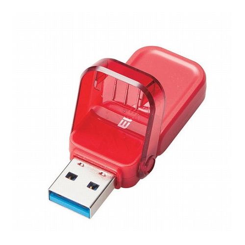 エレコム USBメモリー USB3.1(Gen1)対応 フリップキャップ式 64GB レッド MF-FCU3064GRD(代引不可)【送料無料】