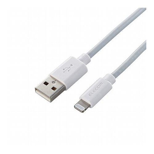 Lightningコネクタ搭載のiPhone/iPod/iPadの充電・データ通信ができる!LightningコネクタとパソコンやAC充電器のUSBポートを接続して充電・データ通信ができるLightningケーブル。※iPadはパソコンからは充電出来ません。●iPhoneやiPod、iPadなどのLightningコネクタ搭載機器とUSB-A端子を搭載しているパソコンを接続し、充電・データ通信が可能なLightningケーブルです。※iPadはパソコンからは充電できません。●Apple社製品に対応したUSB-Aポート付きの充電器との接続で、家庭用コンセントから充電可能です。●最大15W(5V/3A)の大電流で接続機器の充電が可能です。※ご使用になるパソコンなどの性能によって、供給される電流値が異なります。USBPD(Power-Delivery)非対応です。●サビなどに強く、信号劣化を抑える金メッキピン(USB-Aオス側)を採用しています。●EUの「RoHS指令(電気・電子機器に対する特定有害物質の使用制限)」に準拠(10物質)した、環境にやさしい製品です。●※MPA-UALseries/MPA-UALOseries/MPA-UALAseriesは同仕様で異なるパッケージの商品です。●コネクタ形状1:Lightning(オス)●コネクタ形状2:USB‐A(オス)●長さ:2.0m※コネクタ含まず●使用目的・用途:USB‐A端子を搭載したパソコン及び充電器とLightningコネクタを搭載したiPhone,iPad,iPodを接続し、充電・データ転送が可能です。※iPadはパソコンからは充電出来ません。●対応機種(iPhone):iPhone12ProMax,iPhone12Pro,iPhone12,iPhone12mini●対応機種(iPhone):iPhoneSE(2ndgeneration),iPhone11ProMax,iPhone11Pro,iPhone11,iPhoneXSMax,iPhoneXS,iPhoneXR,iPhoneX,iPhone8Plus,iPhone8,iPhone7Plus,iPhone7,iPhoneSE,iPhone6sPlus,iPhone6s,iPhone6Plus,iPhone6,iPhone5s●対応機種(iPad):iPadPro10.5-inch,iPadPro12.9-inch(2ndgeneration),iPadPro9.7-inch,iPadPro12.9-inch(1stgeneration),iPadAir(3rdgeneration),iPadAir2,iPadAir●対応機種(iPad):iPadmini(5thgeneration),iPadmini4,iPadmini3,iPadmini2,iPad(7thgeneration),iPad(6thgeneration),iPad(5thgeneration)●対応機種(iPod):iPodtouch(7thgeneration),iPodtouch(6thgeneration)●パッケージ:袋+ステッカー●カラー:ホワイト●保証期間:1年●環境配慮事項:EURoHS指令準拠(10物質)■メーカーエレコム【配送について】こちらはメール便での発送となります。メール便でのお届はポストインです。下記の事項は対応できませんのでご確認ください。■時間指定・到着日指定はできません。■代金引き換えでのお支払いはできません。■お荷物の現在地追跡はできません。※他の商品との同梱不可