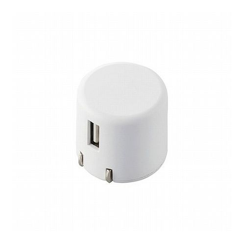 エレコム スマートフォン用AC充電器/USB-Aメス1ポート/1.0A出力/ホワイト MPA-ACU07WH(代引不可)