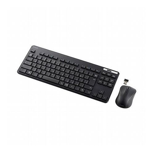 エレコム 無線キーボード/薄型/メンブレン式/抗菌/コンパクトサイズ/マウス付/ブラック TK-FDM109MKBK(代引不可)【送料無料】