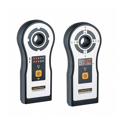 センタースキャナープラスは壁や天井のコア抜き(穴あけ)時の貫通孔の中心位置や出入り口確認、角度のある貫通孔施工時に便利なアイテム。受信機には見やすい位置確認LEDインジケーター。深さ測定LCディスプレイはコアドリルや配管素材の長さ選定に。金...