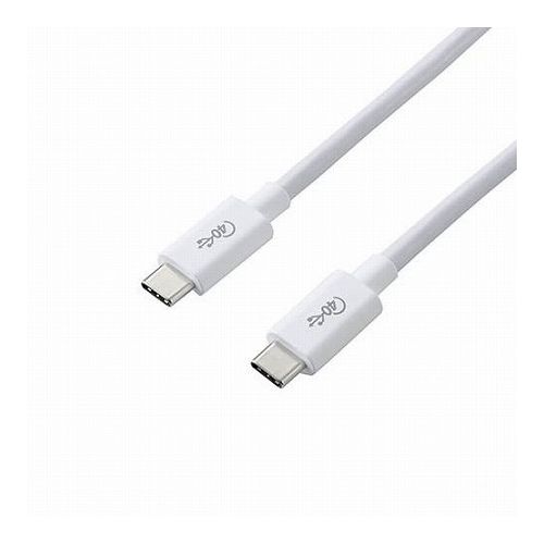 【商品特長】USB-IFの正規認証品のUSB4ケーブルです! 最大40Gbpsの高速転送が可能です! USB PD (USB Power Delivery)による最大100W (20V/5A)の充電が可能です!【仕様】●USB Type-Cを搭載しているパソコンなどに、USB Type-Cを搭載している機器を接続し、充電やデータ転送ができるUSB4ケーブルです。 ●USB-IF 正規認証品です。 ●新規格のUSB Type-Cコネクタは、ウラ、オモテに関係なくケーブルを挿し込めます。 ●USB PD(USB Power Delivery)対応により、最大100W(20V/5A)の大電流で接続機器への給電が可能です。 ※接続する機器がPD対応である必要があります。※ご使用になるパソコンなどの性能によって、供給される電流値が異なります。 ●最大40Gbpsの超高速データ転送が可能です。 ●細線同軸を採用することにより、細くてしなやかな、取り回しのしやすいケーブルを実現しました。 ●難燃性の素材を使用し、安全性を高めています。 ●外部ノイズの干渉から信号を保護する3重シールドケーブルを採用しています。 ●サビなどに強く信号劣化を抑える金メッキピンを採用しています。 ●EUの「RoHS指令(電気・電子機器に対する特定有害物質の使用制限)」に準拠(10物質)した、環境にやさしい製品です。●コネクタ形状:USB Type-Cオス-USB Type-Cオス ●対応機種:USB Type-C端子搭載のパソコン及びUSB Type-C端子搭載の周辺機器 ●ケーブル長:0.8m ※コネクタ含む ●ケーブル太さ:4.6mm ●規格:USB4規格正規認証品 ●対応転送速度:最大40Gbps ※理論値 ●パワーデリバリー対応:○ ●ALTモード対応:○ ●プラグメッキ仕様:金メッキピン ●シールド方法:3重シールド ●ツイストペアケーブル(通信線):○ ●カラー:ホワイト ●パッケージ形態:PET箱+紙台紙【代引きについて】こちらの商品は、代引きでの出荷は受け付けておりません。【送料について】北海道、沖縄、離島は送料を頂きます。