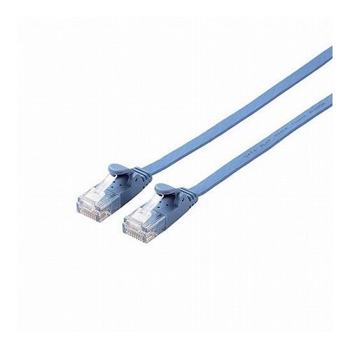 Cross （5 m+） - 5個セットエレコム LANケーブル/CAT6/フラット/10m/ブルー LD-GF2/BU10X5(代引不可)【送料無料】