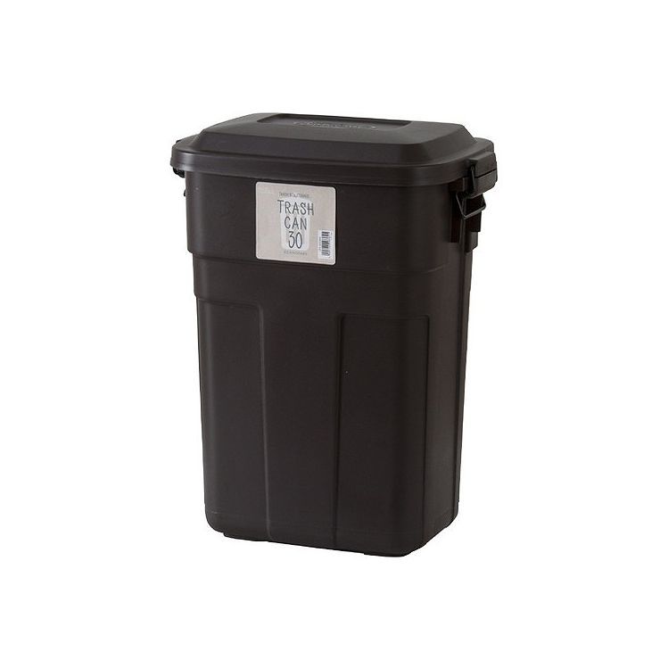 トラッシュカン 30L ダストボックス ゴミ箱 ごみ箱 屋外 屋内 スリム リビング シンプル 蓋つき フタ キッチン 生ゴミ オムツ(代引不可)【送料無料】 [3]