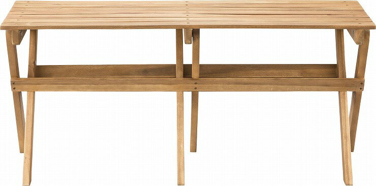 フォールディングベンチ 幅100×奥行34.5×高さ45 天然木 アカシア オイル仕上げ(代引不可)【送料無料】 [3]