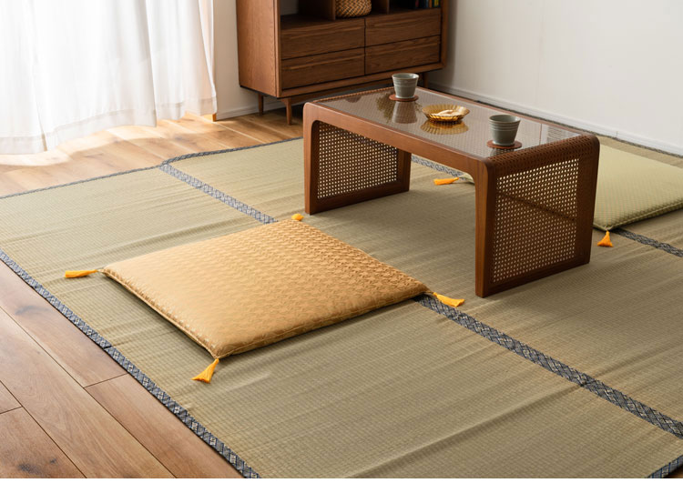 座布団 幅70×奥行70cm 正方形 大き目 大判座布団 ウレタン 完成品 リビング ダイニング 和室 畳 おしゃれ かわいい 軽量 持ち運び簡単(代引不可)【送料無料】 [3]