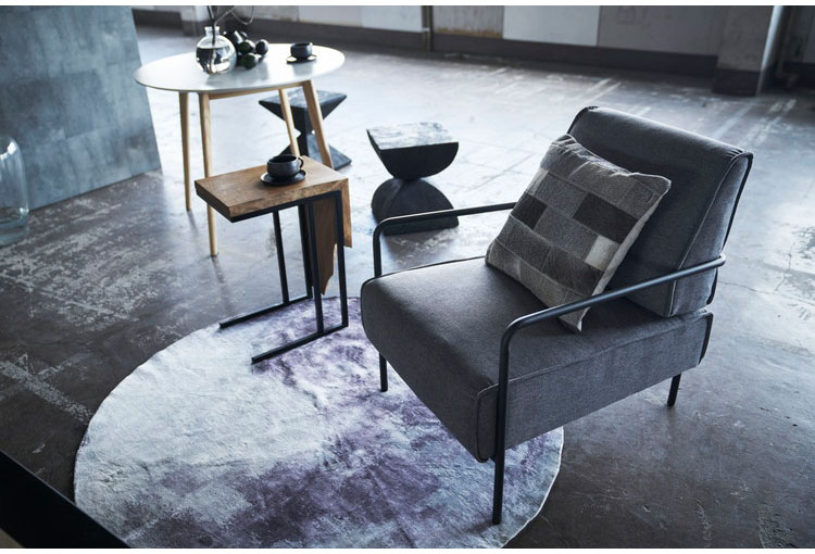 ラグ 円形 丸 直径140cm 月 デザイン 滑り止め プリントラグ カーペット インテリア 北欧 かわいい おしゃれ シンプル rug 絨毯 オールシーズン 冬 夏 丸形 ラウンド(代引不可)【送料無料】 [2]