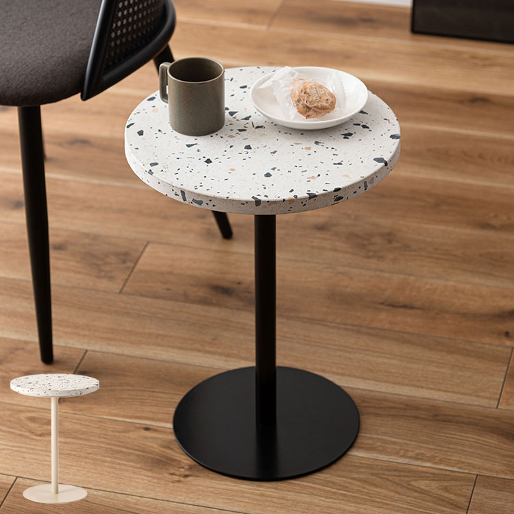 サイドテーブル テーブル 個性的 シンプル スリム おしゃれ かわいい 大理石 人造大理石 テラゾー ユニーク アクセント 上品 韓国風インテリア(代引不可)【送料無料】