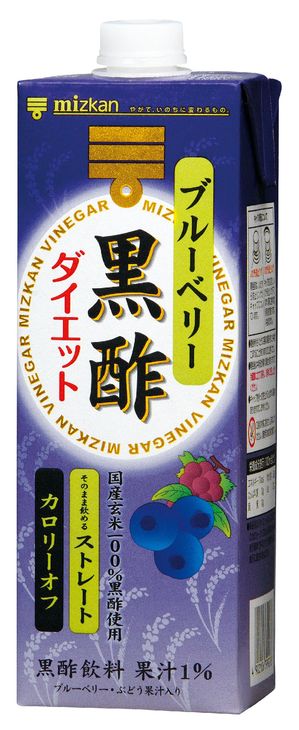 ミツカン ブルーベリー黒酢 ダイエットストレート 1.0L ＜12本2ケース＞【mzkisc1403】 2ケース(代引き不可)【送料無料】