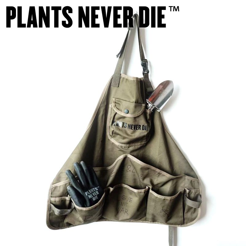 【plants never die】【正規販売店】 グッズ3点セット ガーデニング セット 3点 ポケットつき エプロン 折りたたみ ステンレス スコップ袋つき グローブ おしゃれ ガーデニング 園芸グッズ 手入れ【送料無料】