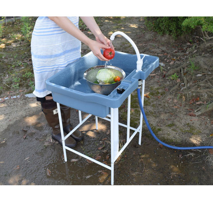 リコメン堂ホームライフ館のアオヤギコーポレーション ポリプロピレン製簡易流し台 AP-600 プラスチック製 流し台 アウトドア ガーデンシンク 屋外用(代引不可)【送料無料】｜アングル3