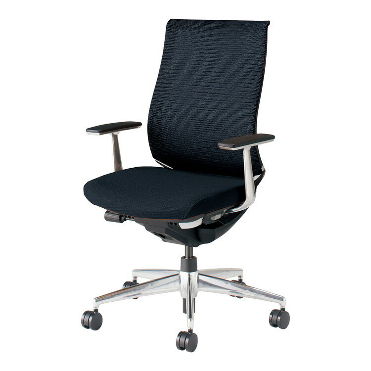 コクヨ オフィスチェア ベゼル CR-A2841E6GME6-WN モデレートタイプ アルミ肘 カーペット用【配送・組..