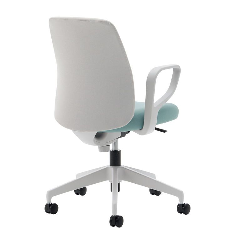 コクヨ オフィスチェア オプティ ロー E1 肘付 C02-W152CU-E138E21 背:ライトグレー 座:ホワイトターコイズ 椅子 リモートワーク 在宅 仕事 勉強 快適 おしゃれ パソコンチェア デスクチェア 会社(代引不可)【送料無料】