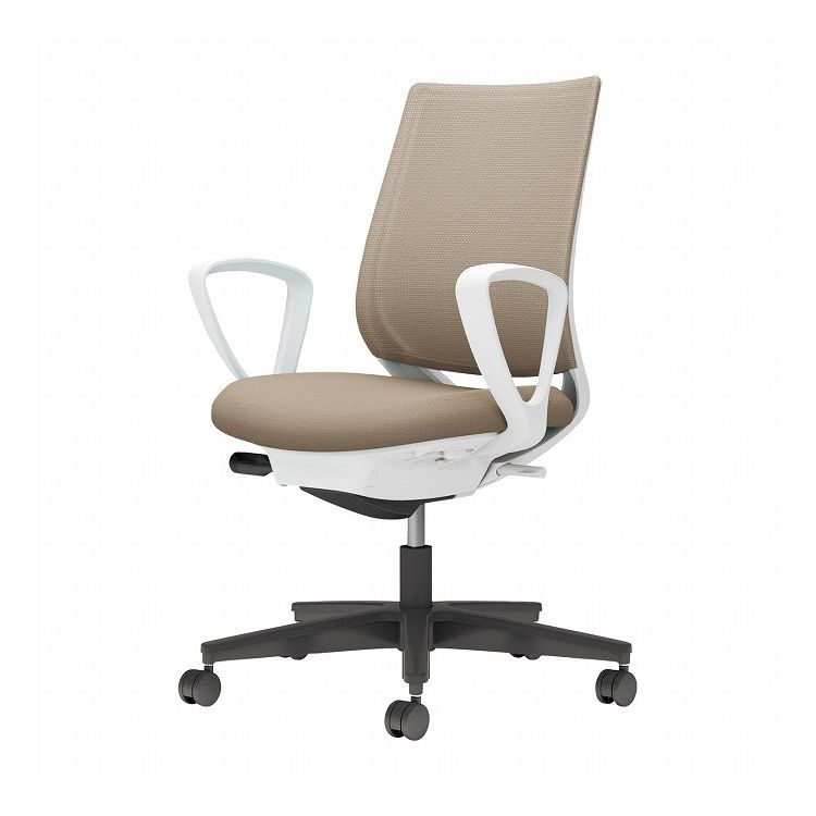 【メーカー直送】 コクヨ オフィスチェア 椅子 イス チェア ミトラ2 サークル肘 ホワイトグレー ソフトベージュ(代引不可)【送料無料】