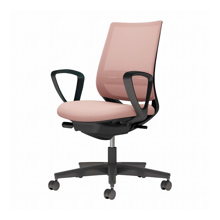【メーカー直送】 コクヨ オフィスチェア 椅子 イス チェア ミトラ2 サークル肘 ランバー付 ブラック アッシュピンク(代引不可)【送料無料】