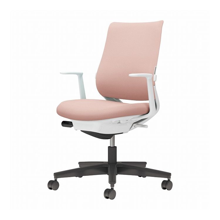 【メーカー直送】 コクヨ オフィスチェア 椅子 イス チェア ミトラ2 L型肘 ランバー付 ホワイトグレー アッシュピンク(代引不可)【送料無料】