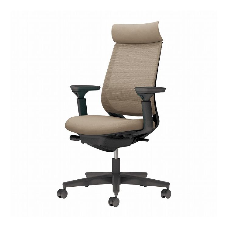 【メーカー直送】 コクヨ オフィスチェア 椅子 イス チェア ミトラ2 可動肘 ランバー付 ブラック ソフトベージュ C04-B332MW-BKYKYK2 (代引不可)【送料無料】(3)