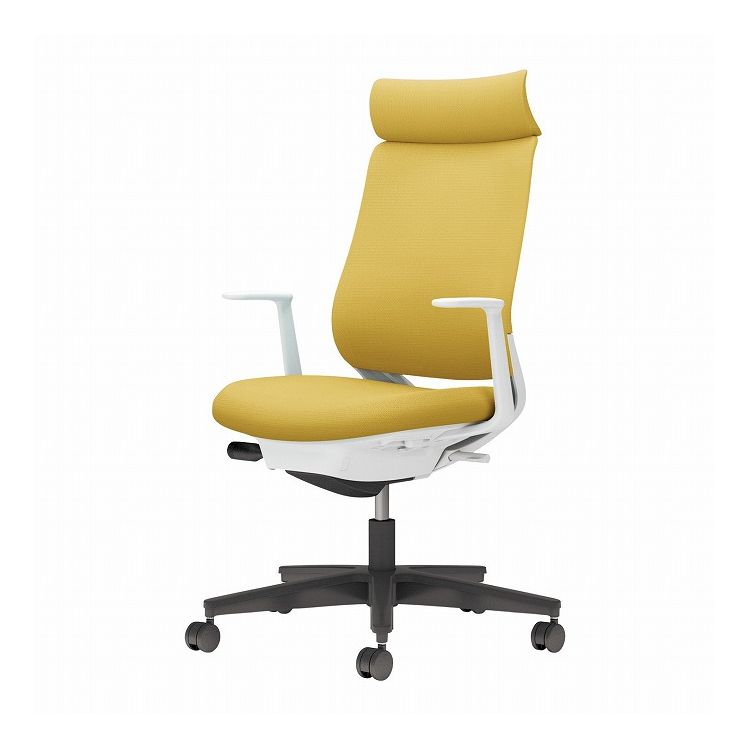 【メーカー直送】 コクヨ オフィスチェア 椅子 イス チェア ミトラ2 L型肘 ホワイトグレー オリーブイエロー(代引不可)【送料無料】