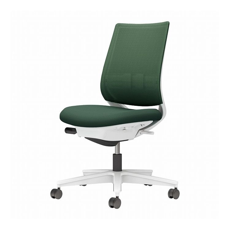 【メーカー直送】 コクヨ オフィスチェア 椅子 イス チェア ミトラ2 肘無 ランバー付 ホワイトグレー ディープグリーン(代引不可)【送料無料】