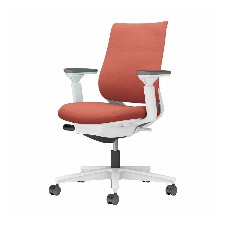 【メーカー直送】 コクヨ オフィスチェア 椅子 イス チェア ミトラ2 可動肘 ホワイトグレー ソフトテラコッタ(代引不可)【送料無料】